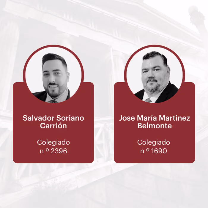 Salvador Soriano Carrión y José María Martínez Belmonte, integrantes de MASO Abogados